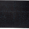 Коврик резиновый, черный, с цветными вкраплениями, PROFI-FIT. Размер: 500*500*15 мм